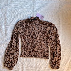 Wild fable mock turtle neck blouse